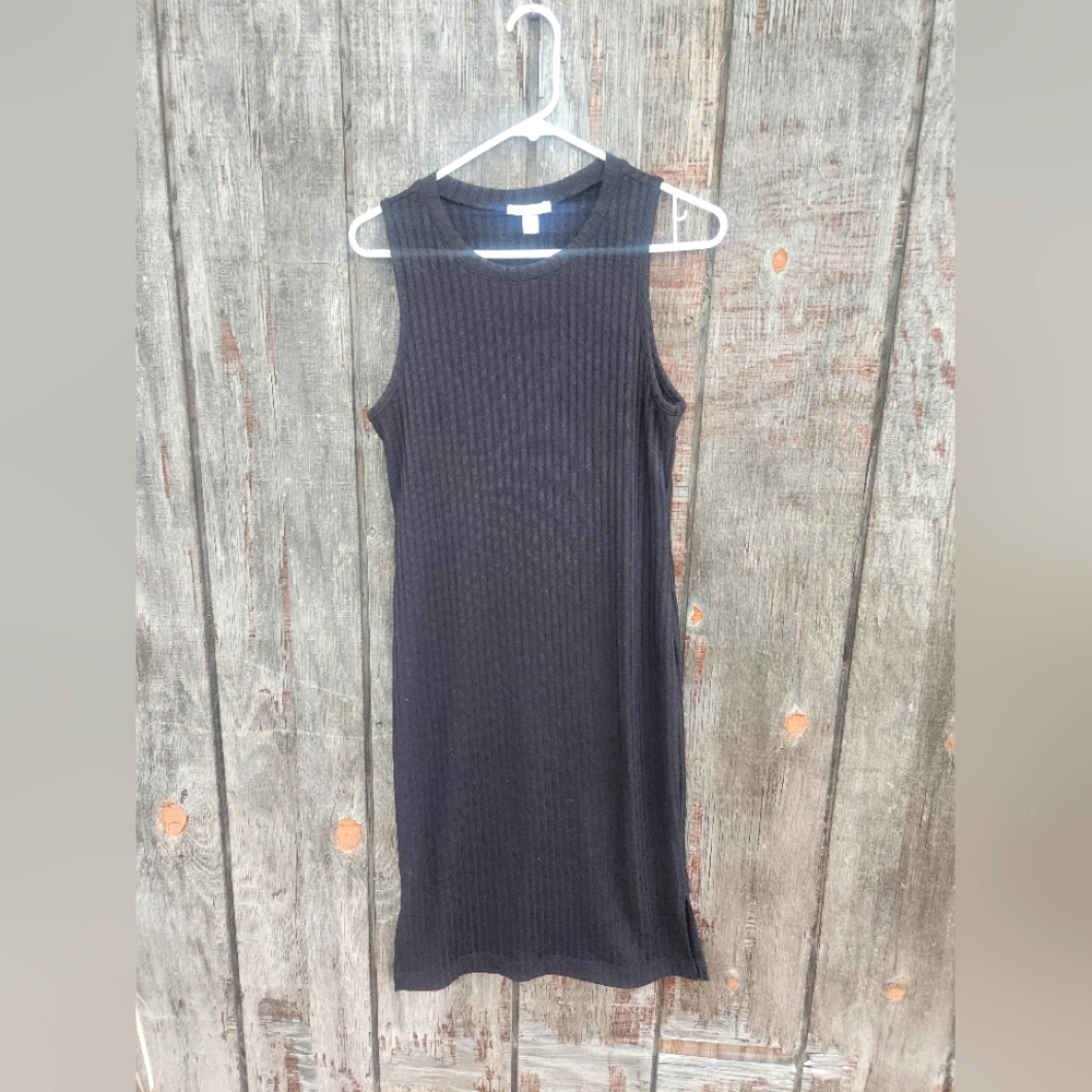 Nine West Black Ribbed Dress Size M